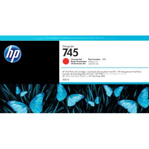 HP Cartucho de tinta DesignJet 745 rojo cromático de 300 ml