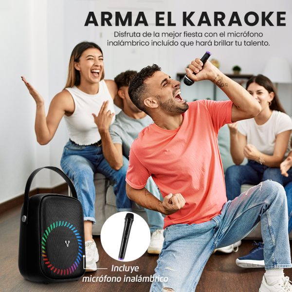 Vorago KSP-455 altavoz portátil o de fiesta Altavoz monofónico portátil Negro 40 W - Imagen 3