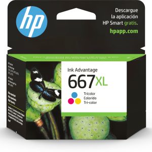 HP Cartucho de tinta de alto rendimiento Original Advantage 667XL, tricolor