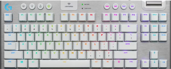 Logitech G G915 TKL - GL Tactile teclado Juego Bluetooth Aluminio, Blanco