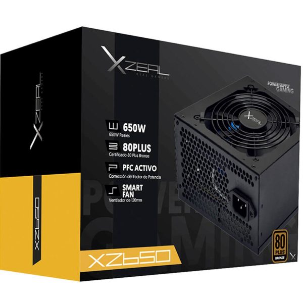 XZEAL XZ650 unidad de fuente de alimentación 650 W 20+4 pin ATX ATX Negro - Imagen 3