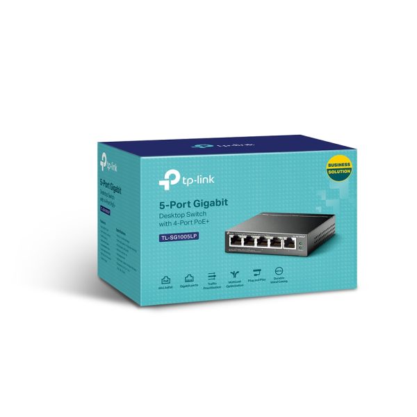 TP-Link TL-SG1005LP dispositivo de redes No administrado Gigabit Ethernet (10/100/1000) Energía sobre Ethernet (PoE) Negro - Imagen 3