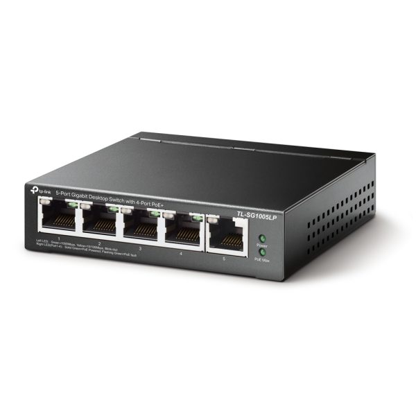 TP-Link TL-SG1005LP dispositivo de redes No administrado Gigabit Ethernet (10/100/1000) Energía sobre Ethernet (PoE) Negro - Imagen 2
