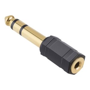 Steren 252-160 cambiadores de género de cables 3.5 mm 6.3 mm Negro