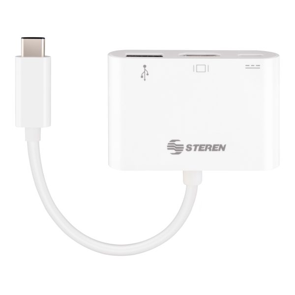 Steren USB-471 base para laptop o replicador de puertos USB 3.2 Gen 1 (3.1 Gen 1) Type-C Blanco - Imagen 3