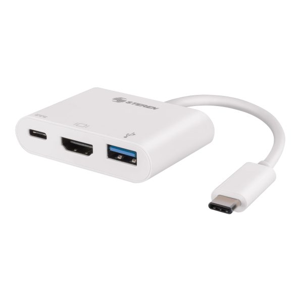 Steren USB-471 base para laptop o replicador de puertos USB 3.2 Gen 1 (3.1 Gen 1) Type-C Blanco - Imagen 4