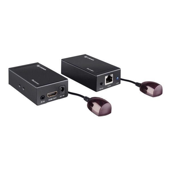 Steren 208-187 extensor de audio/video Transmisor y receptor AV Negro