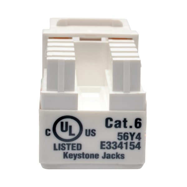 Tripp Lite N238-001-WH Enchufe Keystone de inserción a presión tipo 110 Cat6 / Cat5e - Blanco, TAA - Imagen 2