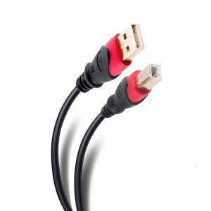 Steren USB-4905 cable USB USB 2.0 7.2 m USB A USB B Negro, Rojo