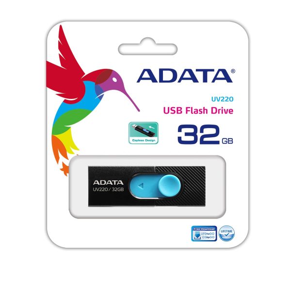 ADATA UV220 unidad flash USB 32 GB USB tipo A 2.0 Negro, Azul - Imagen 2