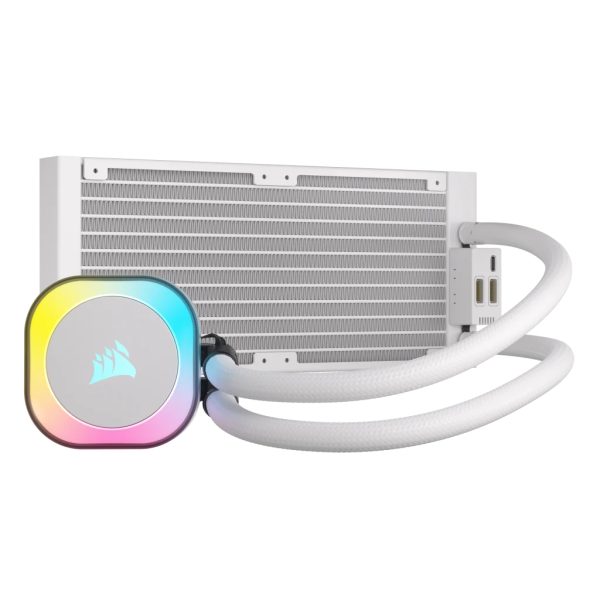 Corsair H100I Procesador Refrigerador híbrido 12 cm Blanco - Imagen 2