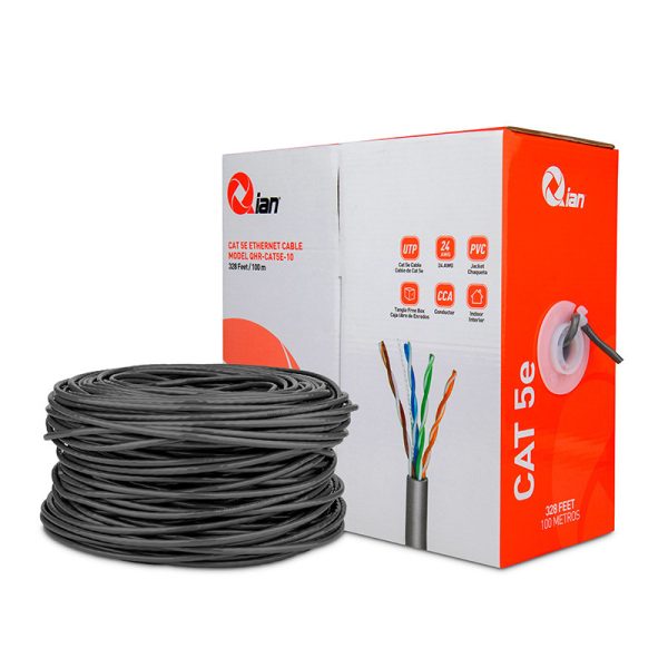 Qian QHR-CAT5E-10 cable de red Gris 100 m U/UTP (UTP) - Imagen 2