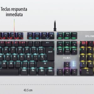 Balam Rush BR-929653 teclado Hogar USB Negro, Gris