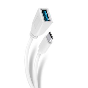 Steren USB-470 cable USB USB 3.2 Gen 1 (3.1 Gen 1) 0.2 m USB A USB C Blanco