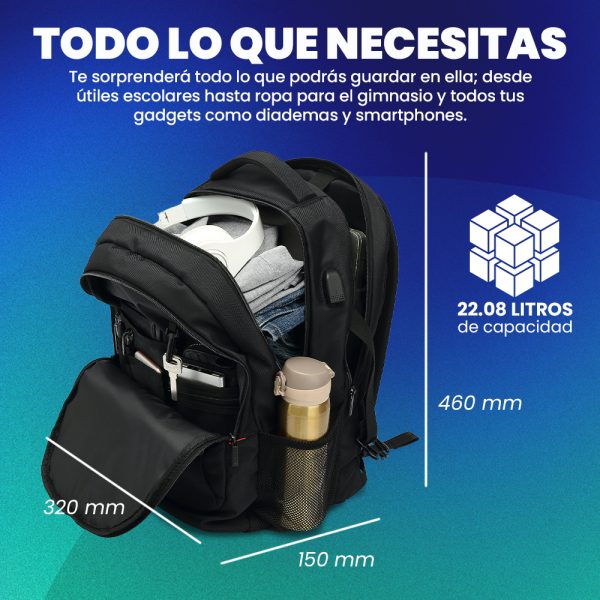 Vorago BP-402 mochila Mochila informal Negro - Imagen 3