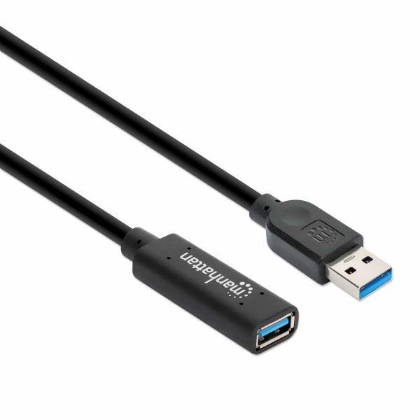 Manhattan 153737 cable USB USB 3.2 Gen 1 (3.1 Gen 1) 5 m USB A Negro - Imagen 2