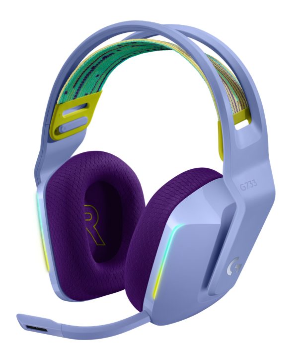 Logitech G G733 Wireless Headset Auriculares Inalámbrico Diadema Juego Bluetooth Lila - Imagen 4