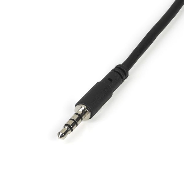StarTech.com Adaptador de Diadema Mini-Jack 3.5mm 4 pines a Conectores Separados de Audífonos y de Micrófono - M a 2xH - Imagen 3