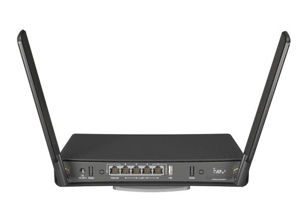 Mikrotik hAP ac³ router inalámbrico Gigabit Ethernet Doble banda (2,4 GHz / 5 GHz) Negro