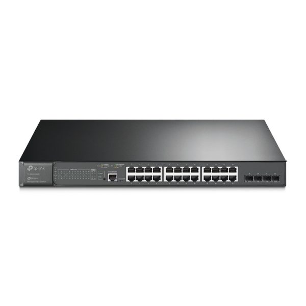 TP-Link JetStream TL-SG3428MP dispositivo de redes Gestionado L2+ Gigabit Ethernet (10/100/1000) Energía sobre Ethernet (PoE) 1U Negro - Imagen 2