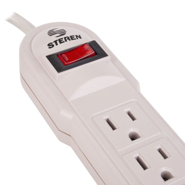 Steren 905-108 extensión de corriente 0.7 m 6 salidas AC Interior Blanco - Imagen 3