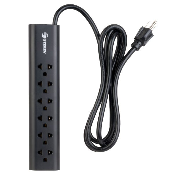 Steren 905-210 extensión de corriente 1.7 m 6 salidas AC Interior Negro - Imagen 2