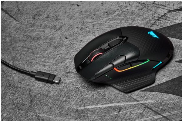 Corsair DARK CORE RGB PRO SE ratón Juego Diestro RF Wireless + USB Type-A Óptico 18000 DPI - Imagen 4