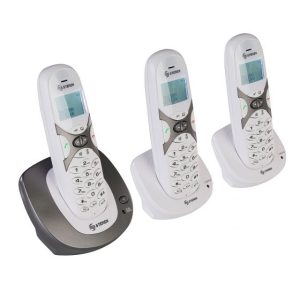 Steren TEL-2492 teléfono Teléfono DECT Identificador de llamadas Negro, Gris, Blanco