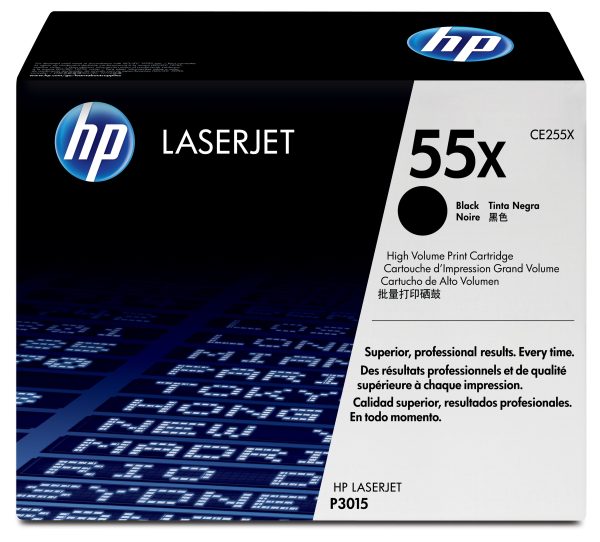 HP Cartucho original de tóner negro de alto rendimiento 55X LaserJet