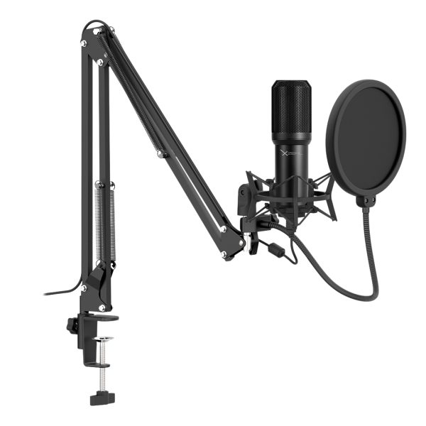 XZEAL Kit de MICROFONO C/SOPORTE XZ260 NEGRO. XZKMC1B - Blanco Micrófono de estudio - Imagen 4