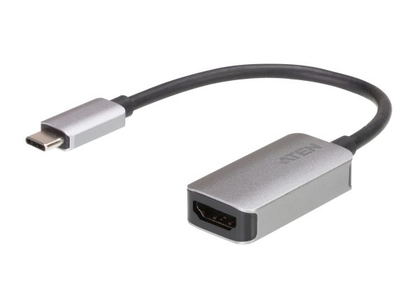 ATEN UC3008A1 adaptador de cable de vídeo 0.154 m USB Tipo C HDMI Tipo A (Estándar) Aluminio, Negro