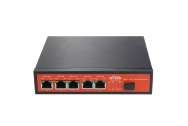 Wi-Tek WI-PS306GF-UPS dispositivo de redes Gigabit Ethernet (10/100/1000) Energía sobre Ethernet (PoE) Negro, Naranja - Imagen 3