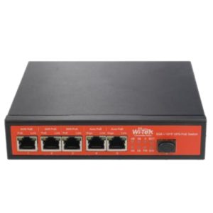 Wi-Tek WI-PS306GF-UPS dispositivo de redes Gigabit Ethernet (10/100/1000) Energía sobre Ethernet (PoE) Negro, Naranja