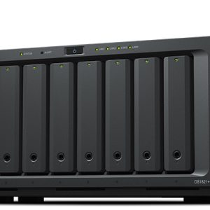 Synology DiskStation DS1821+ servidor NAS o de almacenamiento Tower Ryzen Embedded V1500B 4 GB DDR4 0 TB DiskStation Manager Negro
