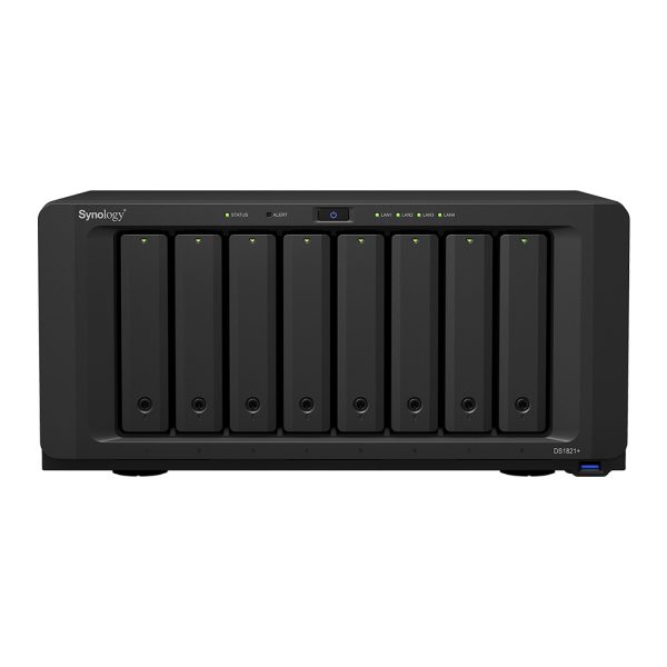 Synology DiskStation DS1821+ servidor NAS o de almacenamiento Tower Ryzen Embedded V1500B 4 GB DDR4 0 TB DiskStation Manager Negro - Imagen 2