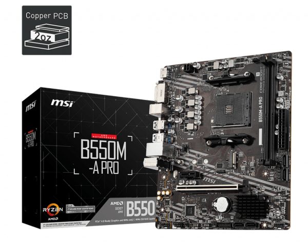 MSI B550M-A PRO placa base AMD B550 Enchufe AM4 Micro ATX