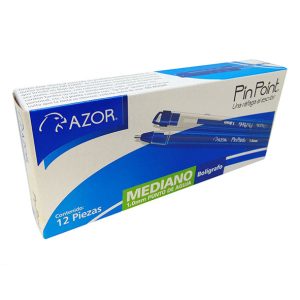 Azor 6830AZ bolígrafo Azul Bolígrafo de barra Fino 12 pieza(s)