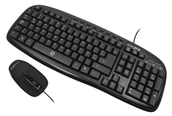 Easy Line Kit de y mouse - Negro, 1000 DPI teclado Ratón incluido Universal USB QWERTY Inglés de EE.UU. - Imagen 3