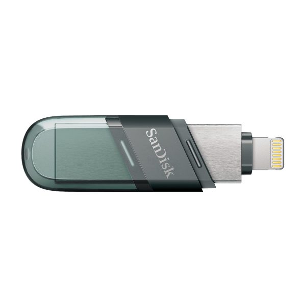 SanDisk iXpand Flash Drive Flip unidad flash USB 128 GB USB Type-A / Lightning 3.2 Gen 1 (3.1 Gen 1) Gris, Plata, Transparente - Imagen 2