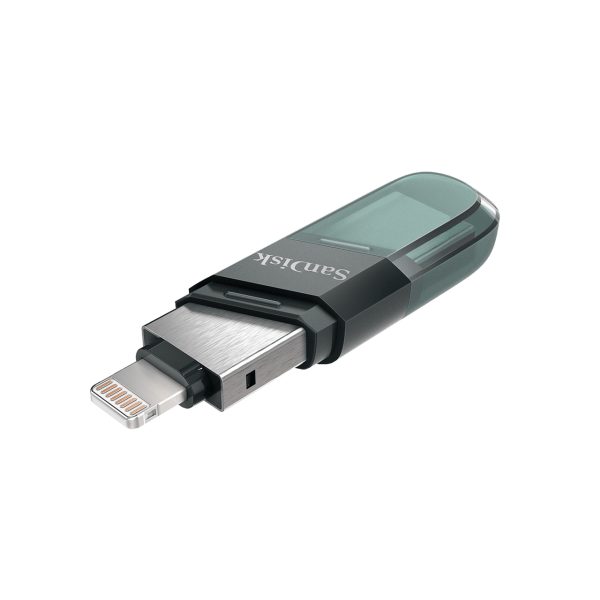 SanDisk iXpand Flash Drive Flip unidad flash USB 128 GB USB Type-A / Lightning 3.2 Gen 1 (3.1 Gen 1) Gris, Plata, Transparente - Imagen 4