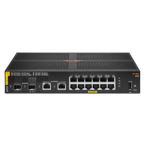 HPE Aruba Networking Aruba 6100 12G Class4 PoE 2G/2SFP+ 139W Gestionado L3 Gigabit Ethernet (10/100/1000) Energía sobre Ethernet (PoE) 1U Negro