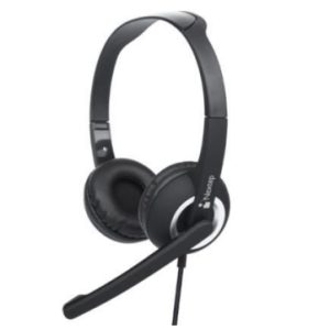 Nextep NE-425 audífono y auriculare Auriculares Alámbrico Diadema Llamadas/Música Negro, Plata