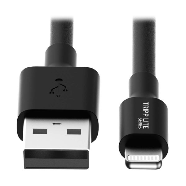 Tripp Lite M100-006-BK Cable de Sincronización y Carga USB A a Lightning, Certificado MFi - Negro, M/M, USB 2.0, 1.83 m [6 pies] - Imagen 3