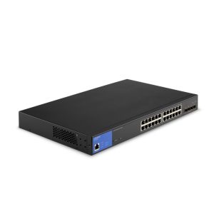 Linksys LGS328MPC dispositivo de redes Gestionado L3 Gigabit Ethernet (10/100/1000) Energía sobre Ethernet (PoE) Negro, Azul