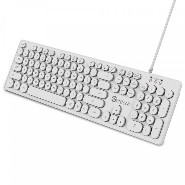 Getttech GTI-28201B teclado Hogar USB Blanco - Imagen 4