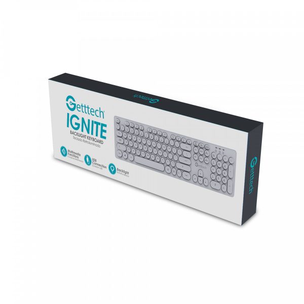 Getttech GTI-28201B teclado Hogar USB Blanco - Imagen 2