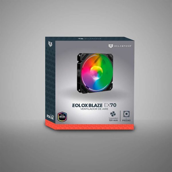 Balam Rush Eolox Blaze EX70 Gabinete de la computadora Enfriador de aire 12 cm Negro 1 pieza(s) - Imagen 4