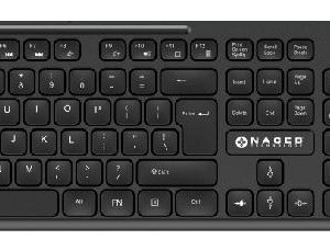 Naceb Technology NA-0123 teclado Ratón incluido Oficina RF inalámbrico QWERTY Español Negro