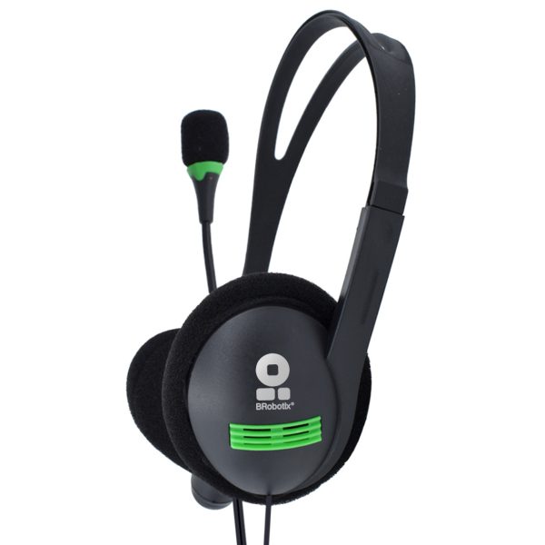 BRobotix 651428 audífono y auriculare Auriculares Alámbrico Diadema Oficina/Centro de llamadas Negro - Imagen 3