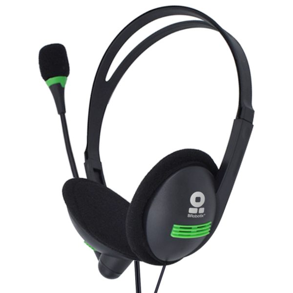 BRobotix 651428 audífono y auriculare Auriculares Alámbrico Diadema Oficina/Centro de llamadas Negro - Imagen 2